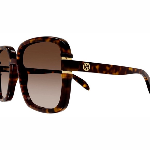 NEW AUTHENTIC GUCCI HAVANA SUNGLASSES GUCCI WOMEN BROWN SUNGLASSES - Picture 4 of 5
